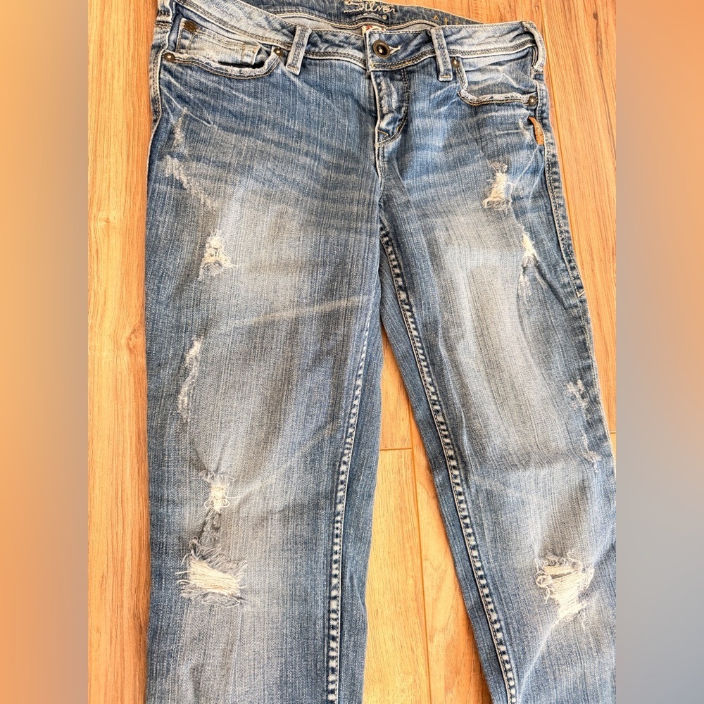 Silver Jeans Audrey Skinny Low Rise Women's Distressed Denim - Picture 3 of 9